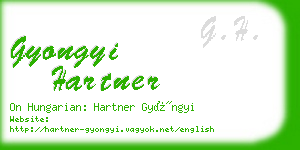 gyongyi hartner business card